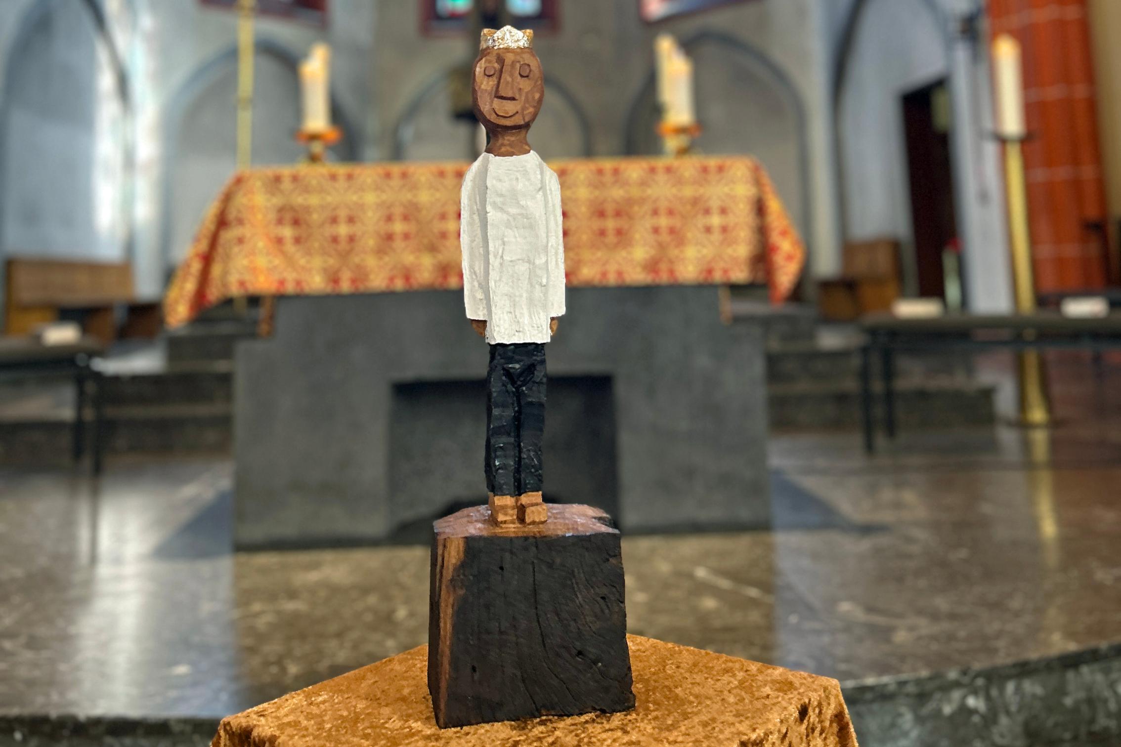 Die Königsfigur machte auch Station in der Kirche St. Jakob in Alt-Saabrücken.