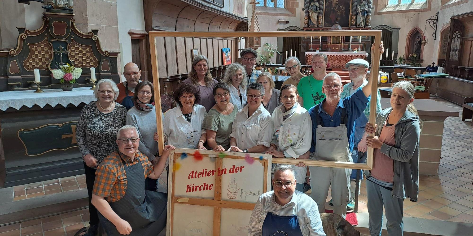 Um Sehnsucht in unterschiedlichen Formen und Farben ist es bei einem „Atelier in der Kirche“ gegangen, das im Oberweseler Gotteshaus St. Martin stattgefunden hat.