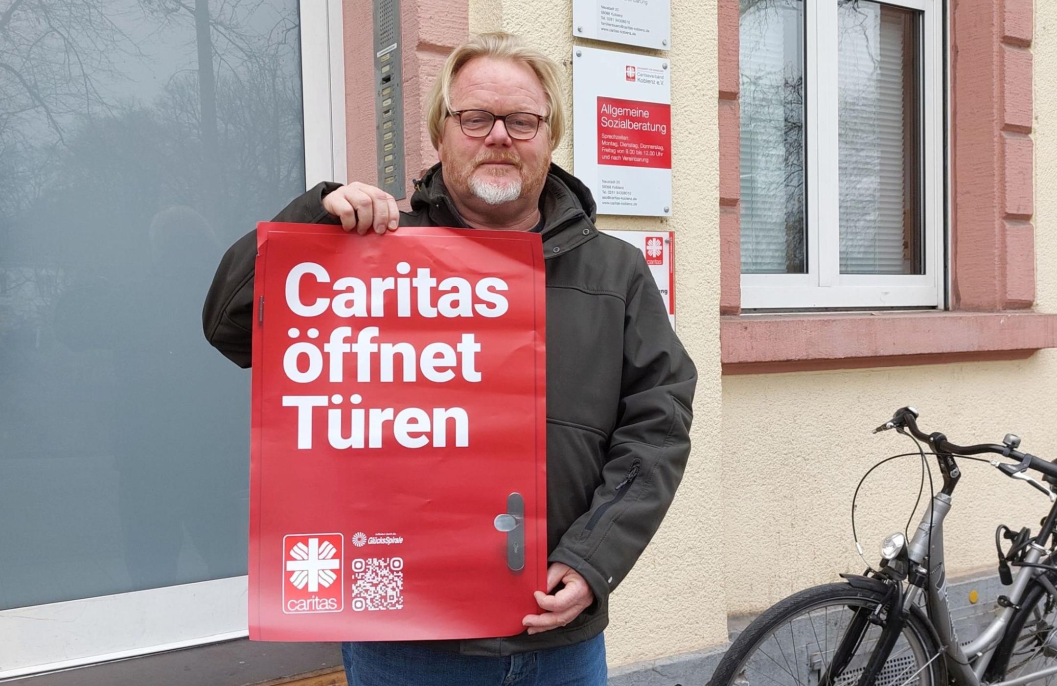 Heiner Kuhlmann, Mitarbeiter der Caritas-Wohnungslosenhilfe in der Koblenzer Neustadt 20.