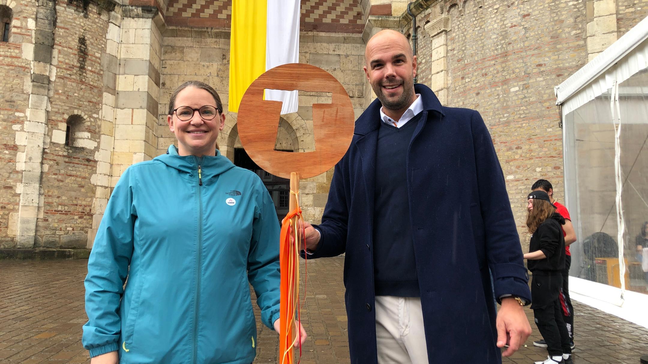 Daniela Wehrlein und Johannes Tittel von der „Aktion Arbeit”