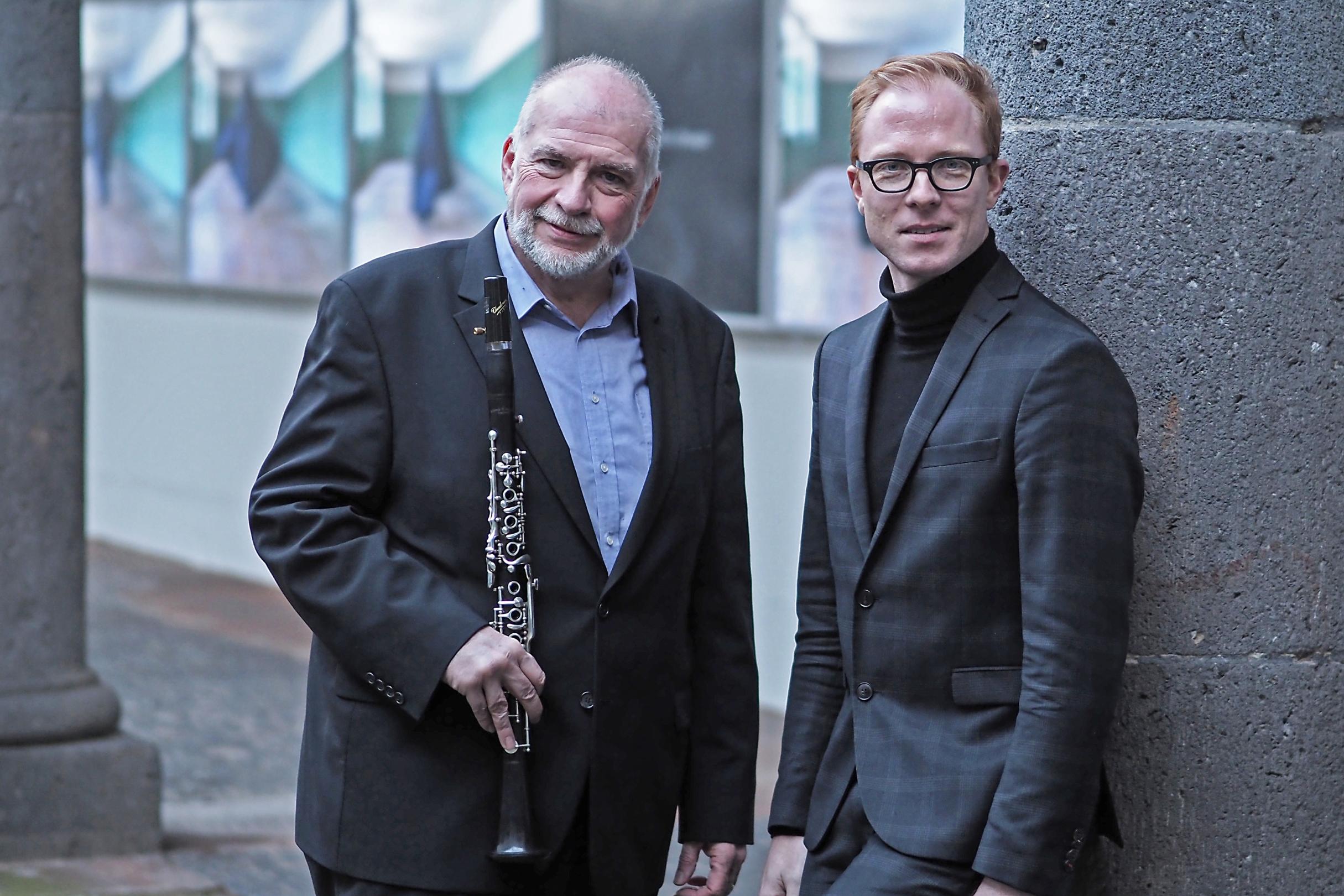 Helmut Eisel (Klezmer Klarinettist) und Sebastian Voltz