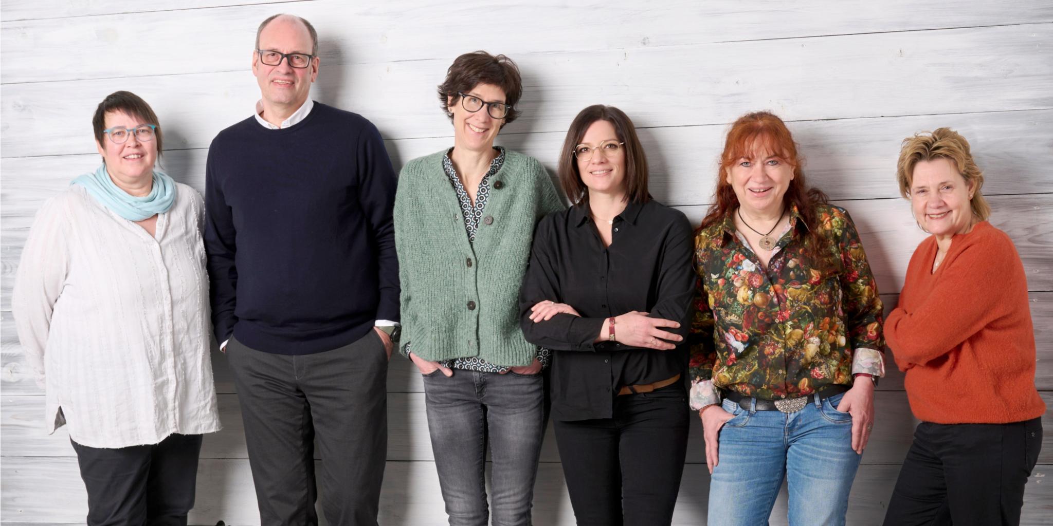 Das Team der Lebensberatung Koblenz: Stefanie Best, Rüdiger Dolle, Miriam Laermann, Martina Schwarzkopf, Claudia Krekeler, Dr. Margret Zimmermann