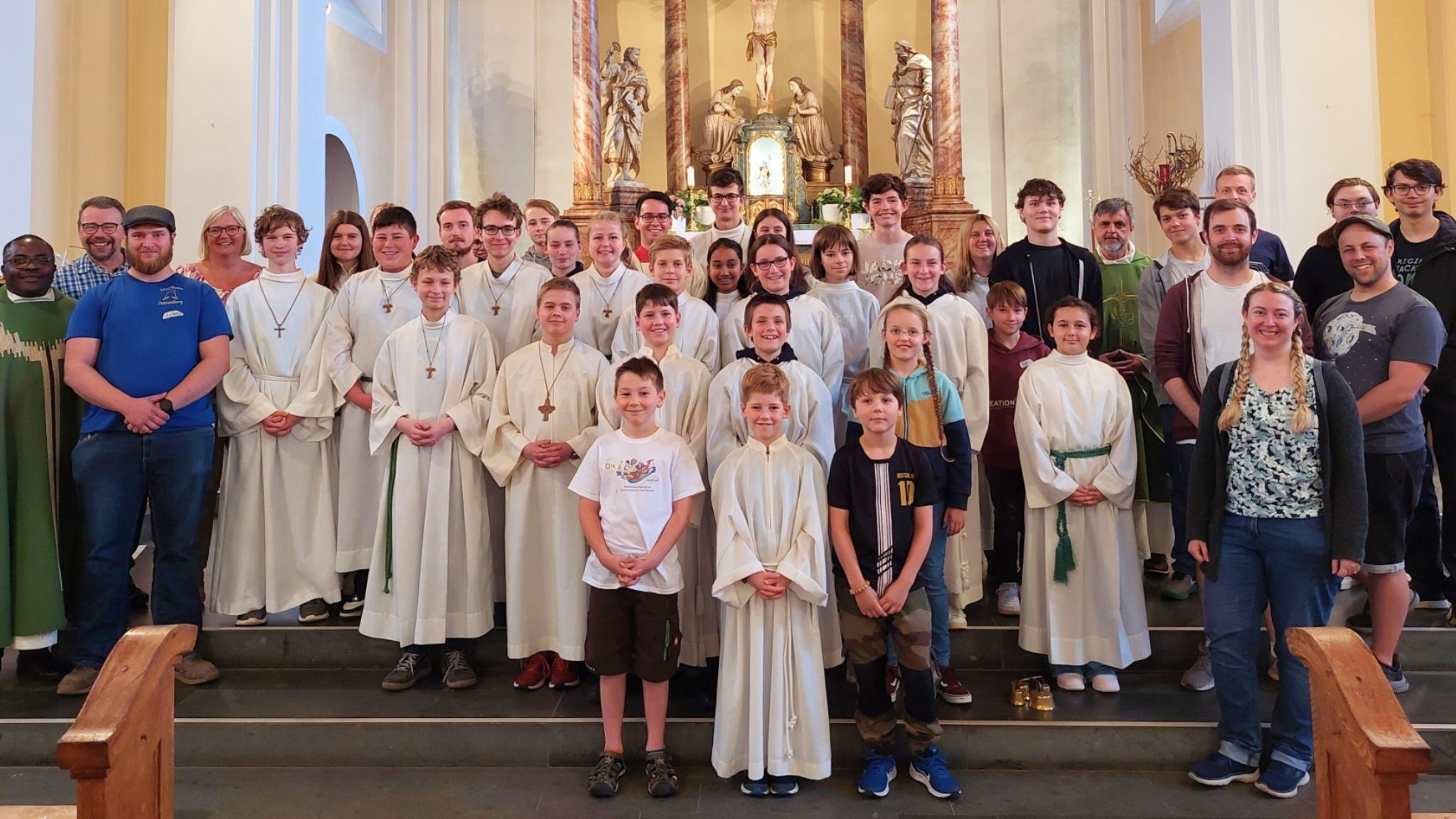 Den Abschluss des ersten Messdienertages im Pastoralen Raum Neuwied bildete ein Gottesdienst in der Bad Hönninger Pfarrkirche