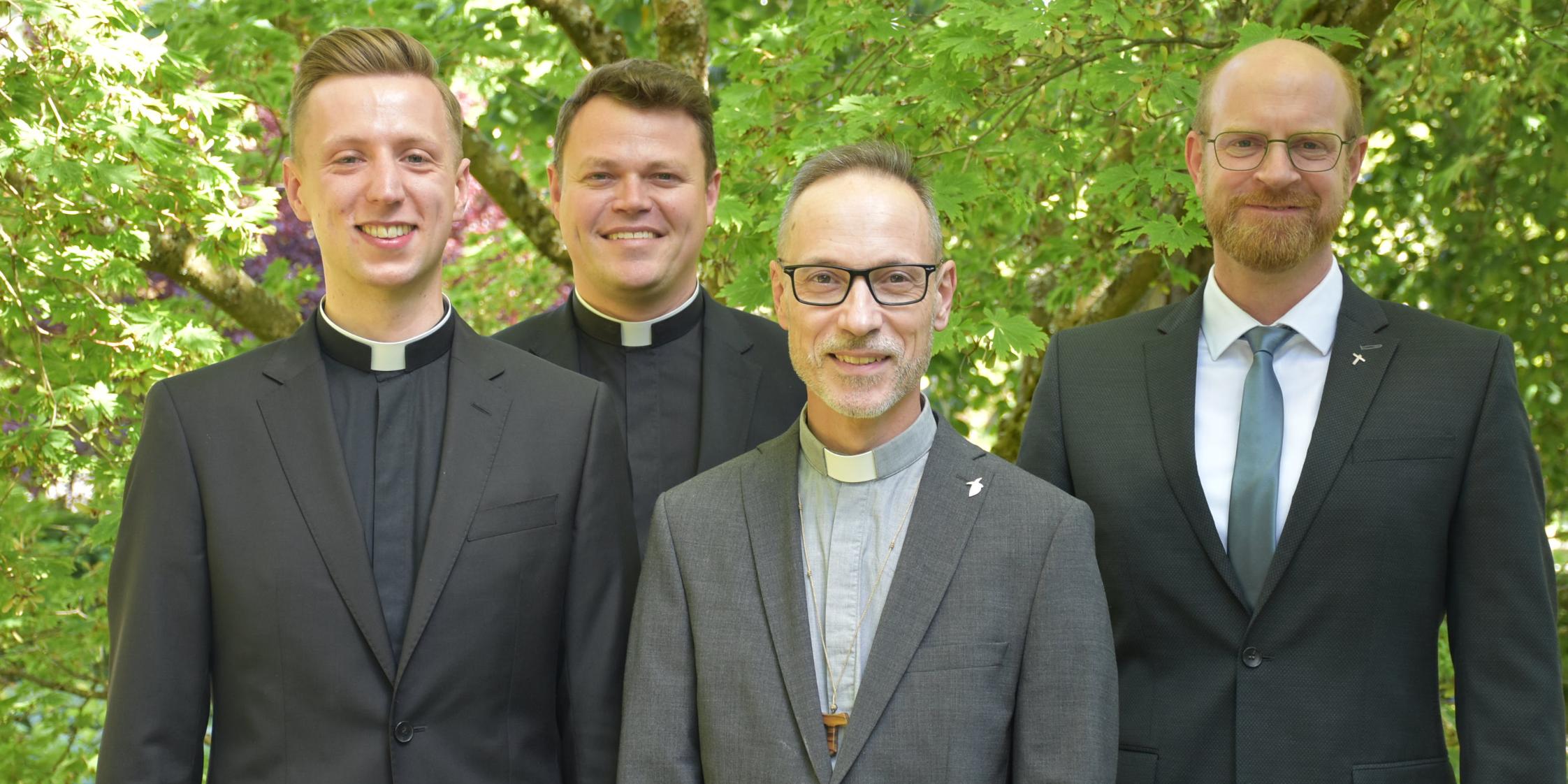 (vlnr.) Antonio Jagodin, Regens Tim Sturm, Heinz-Peter Wilbertz, Spiritual Jan Lehmann