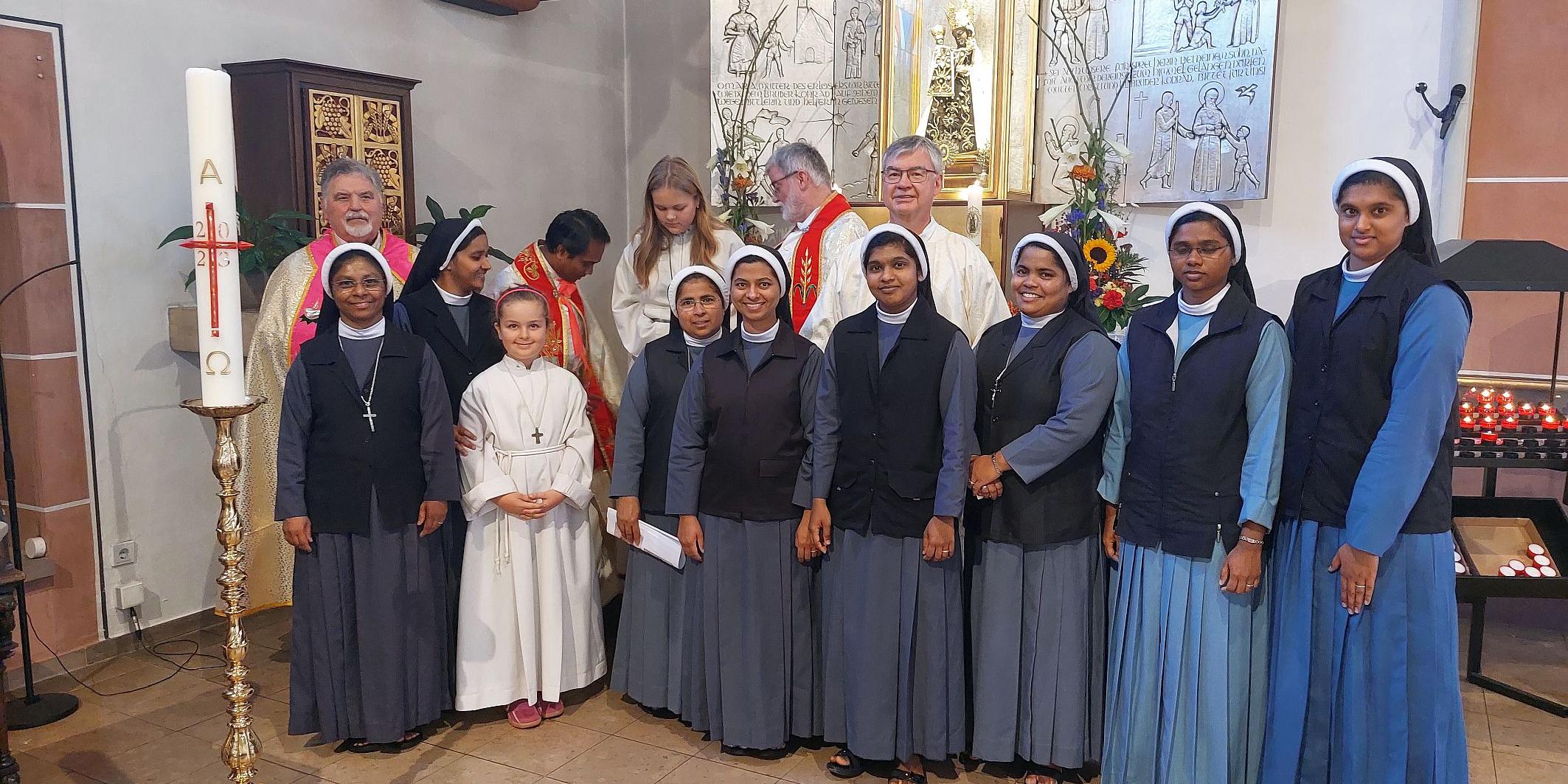 Einen der Gottesdienste bei der Wallfahrt leitete der indische Kooperator – Ordensschwestern aus dem Land gestalteten ihn mit.