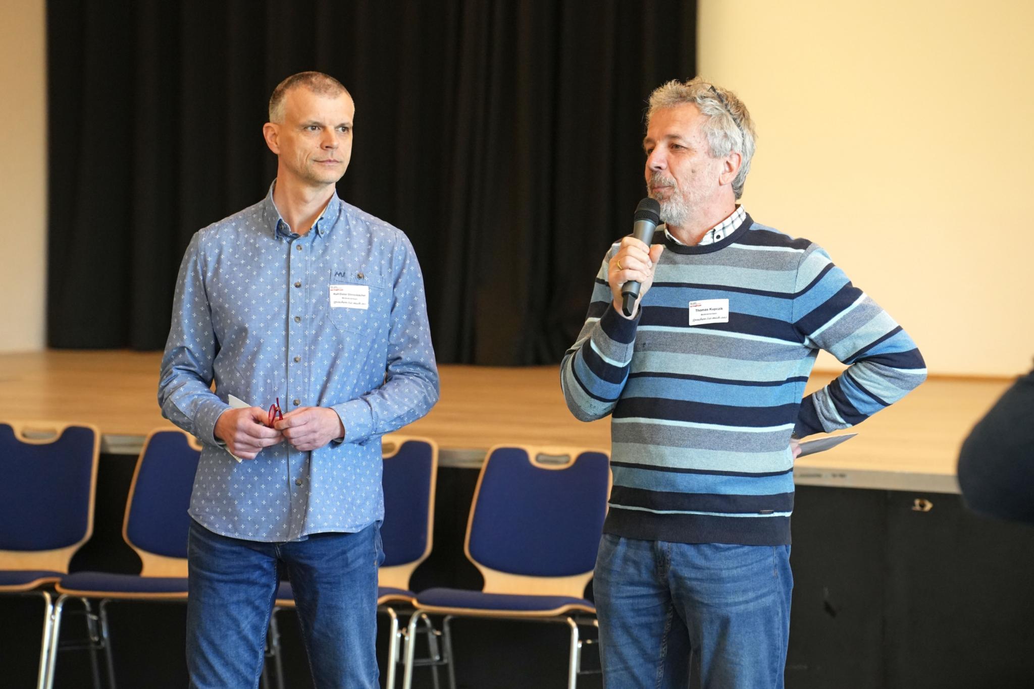 Ralf Dörrenbächer (links) und Thomas Kupczik moderierten den Tag