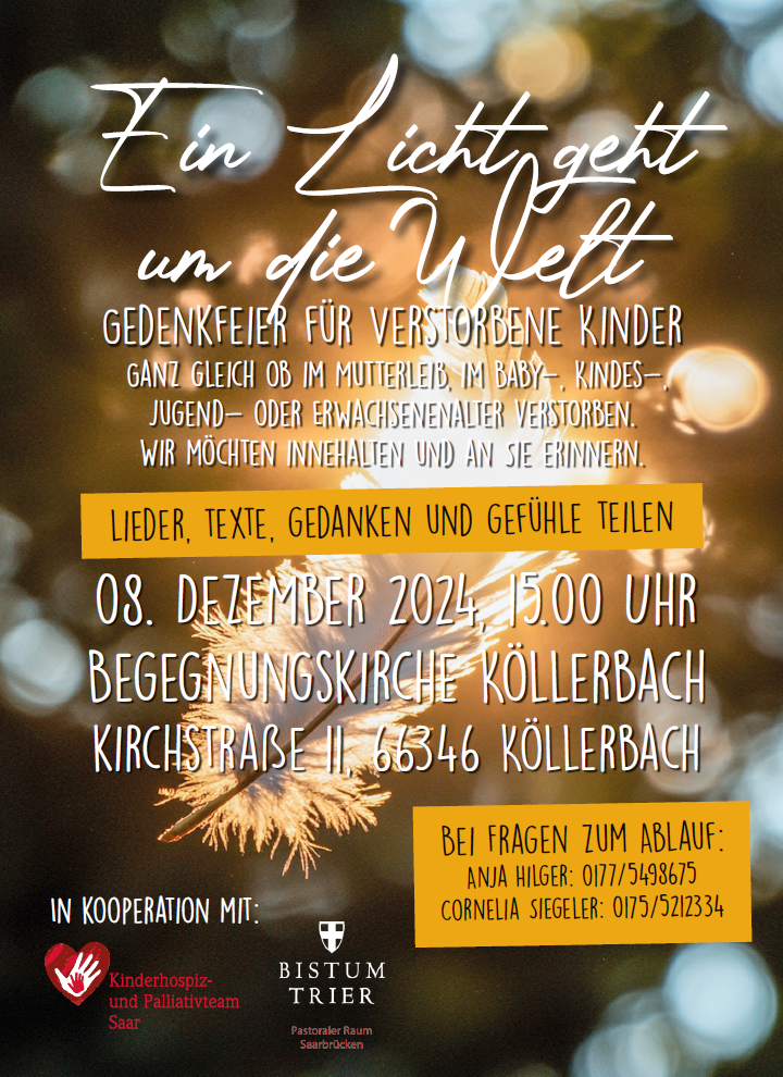 Flyer 'Ein Licht geht um die Welt'