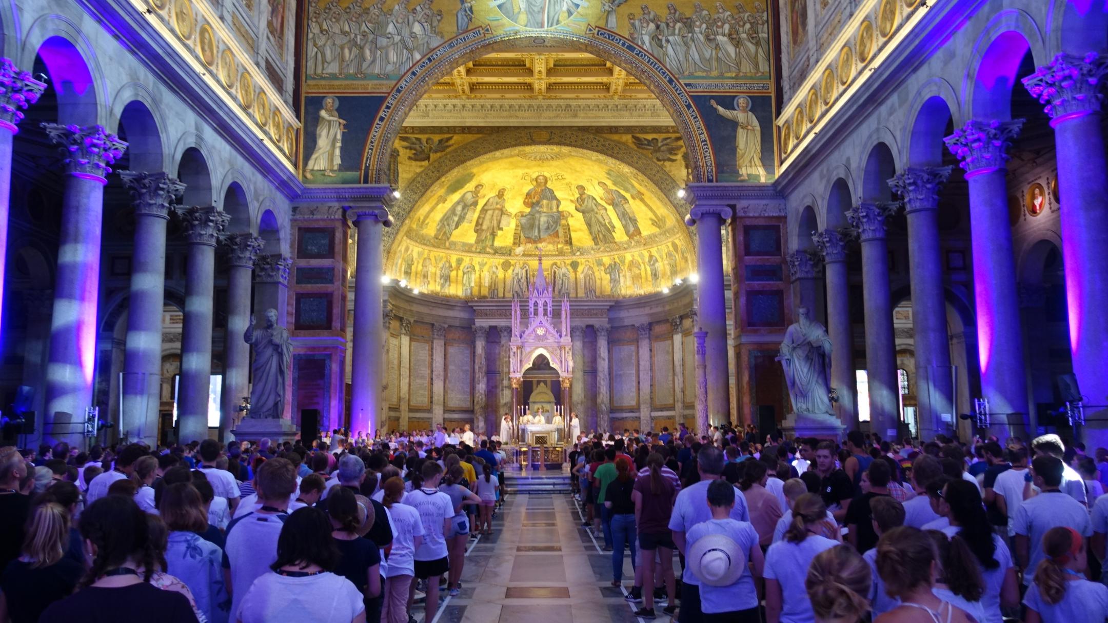 Der Abschlussgottesdienst in der römischen Kirche St. Paul vor den Mauern.