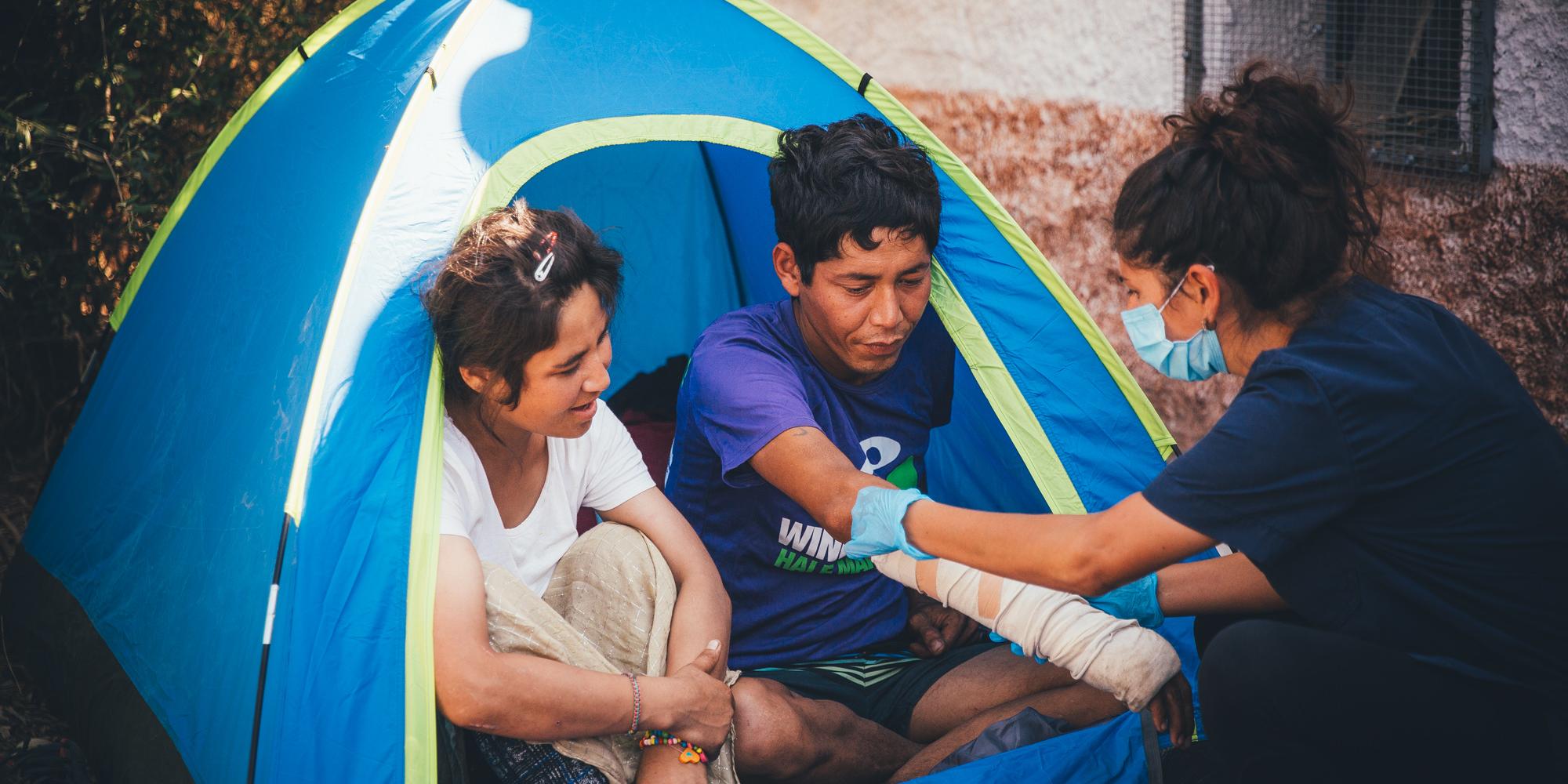Eindrücke aus dem Flüchlingscamp Moria. Foto: Caritas international