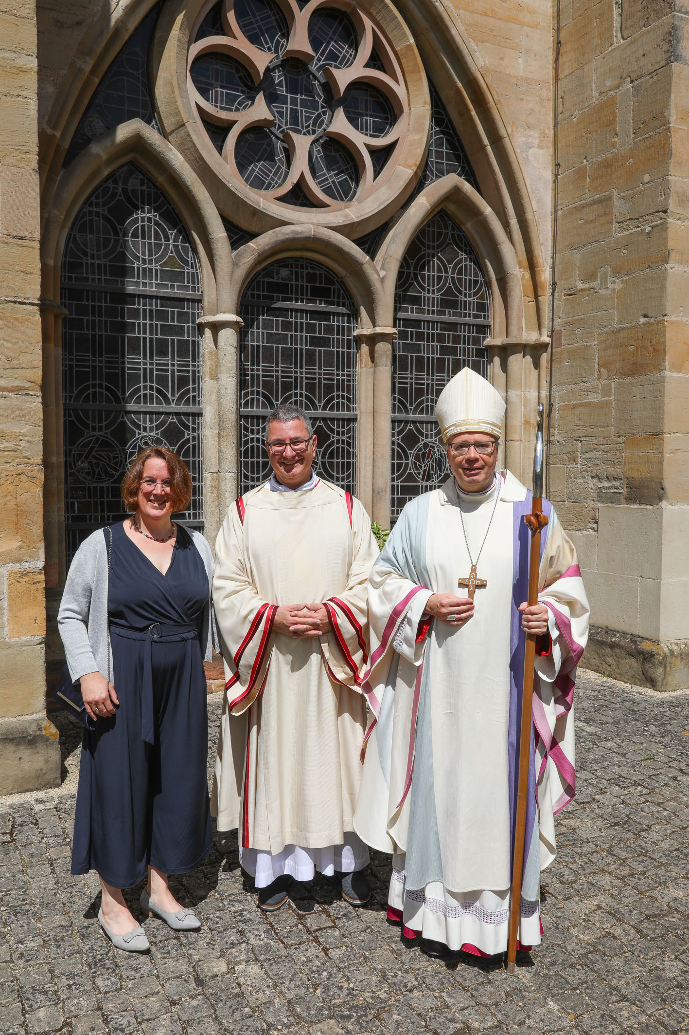 Jutta Engst, Dr. Veit Ulrich Leo Engst und Bischof Dr. Stephan Ackermann (Foto: Helmut Thewalt/Bistum Trier)