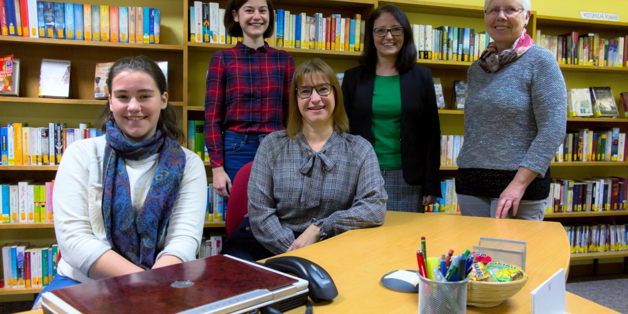 Das Team der Bücherei Messerich Elisabeth Dahm, Julia Dahm, Regine Dahm, Doris Fandel, Monika Heck (von links). Es fehlt: Tilman Plath (Archivfoto: Markus Dahm)