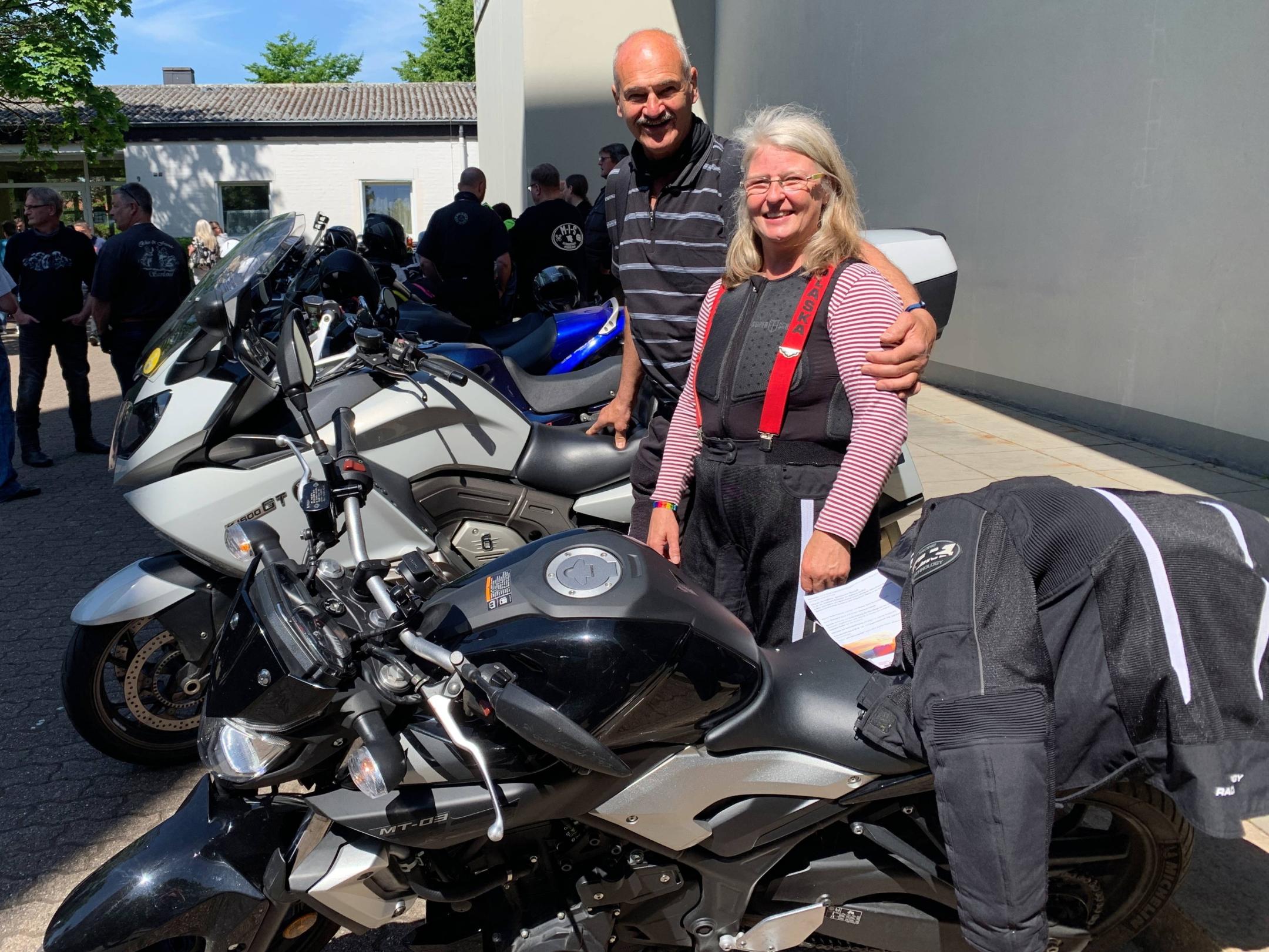Lernten sich bei einem Motorrad-Gottesdienst kennen: Rita Detambel und Josef Baltes. Foto: Ute Kirch