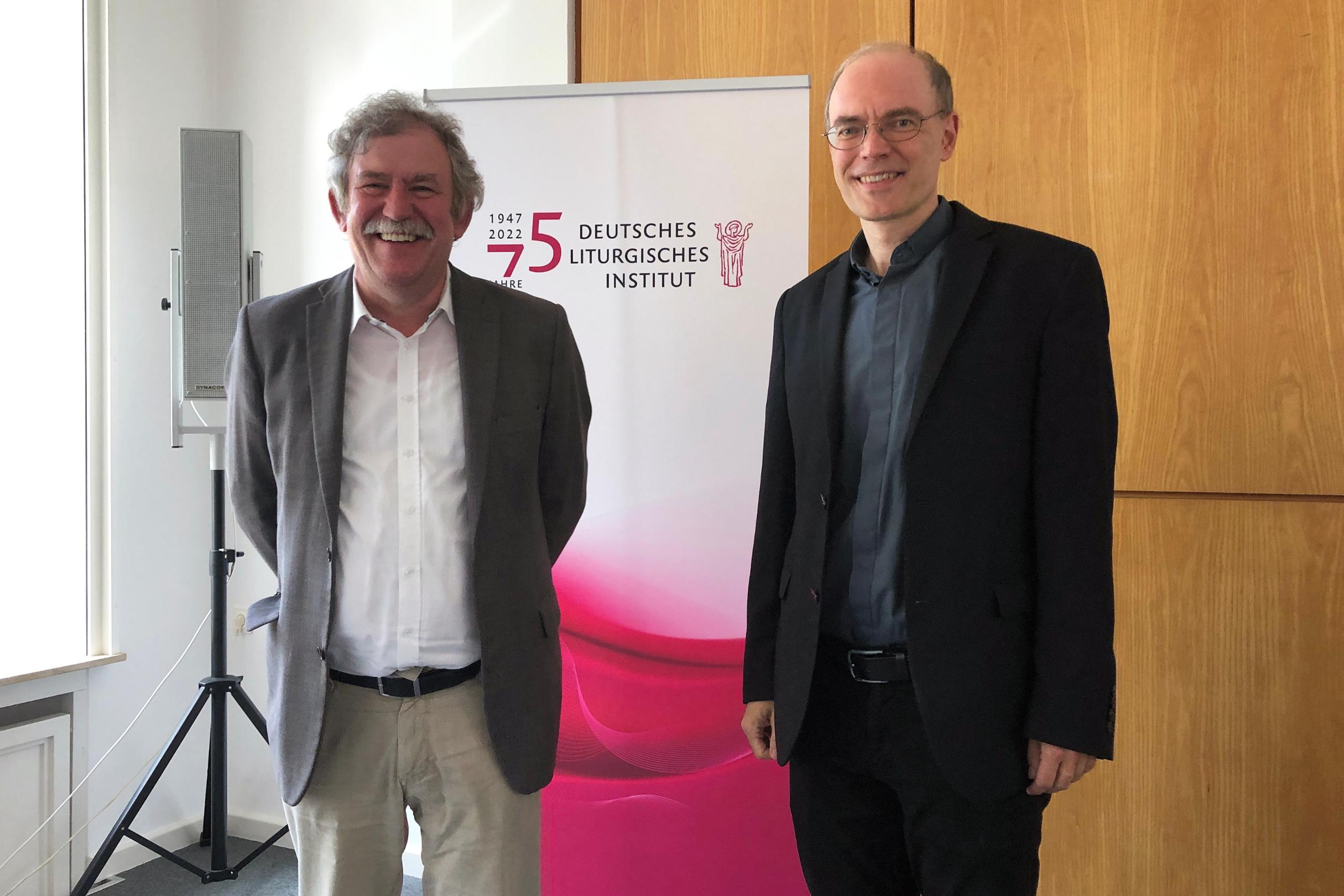 Dr. Konrad Müller (GDI-Leiter) und Dr. Marius Linnenborn (DLI-Leiter). Foto: Inge Hülpes/Bistum Trier.