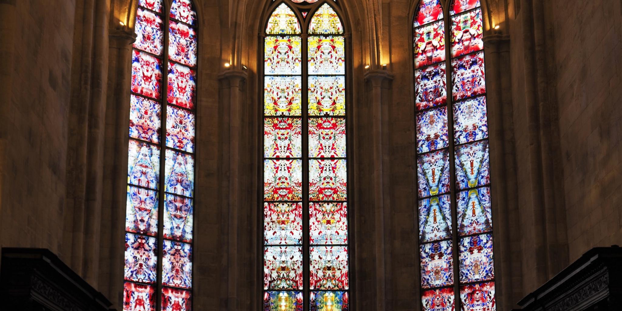 Die vom Künstler Gerhard Richter entworfenen Fenster Foto: Stefan Endres